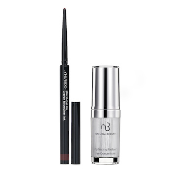 Shiseido Shiseido MicroLiner Ink Eyeliner - # 03 Plum 0.08g X Natural Beauty Hydrating Radiant Eye Concentrate (Exp Date: 02/2026) 15ml