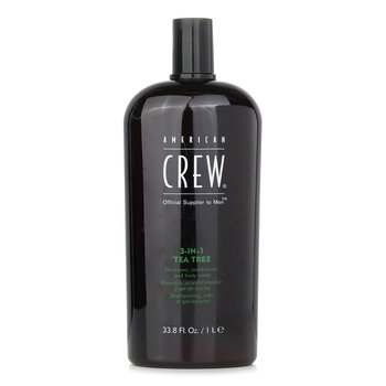 American Crew Men 3-IN-1 Tea Tree Shampoo, Conditioner and Body Wash