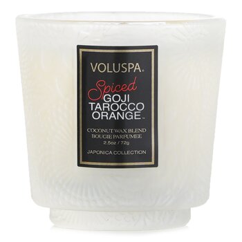 Voluspa Petite Pedestal Candle - Spiced Goji Tarocco Orange