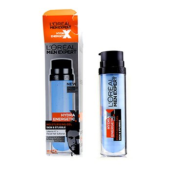 Men Expert Hydra Energetic Skin & Designer Stubble Gel Moisturiser (Pump) (Packaging Slightly Damaged)